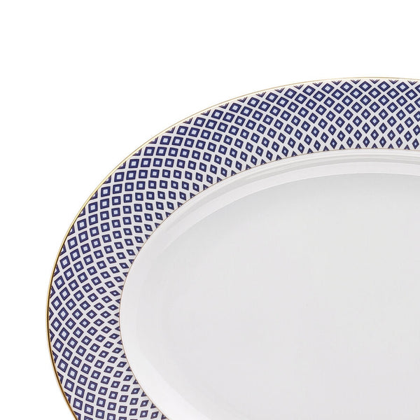 Oval Platter in Blue by Rosenthal | 34 cm