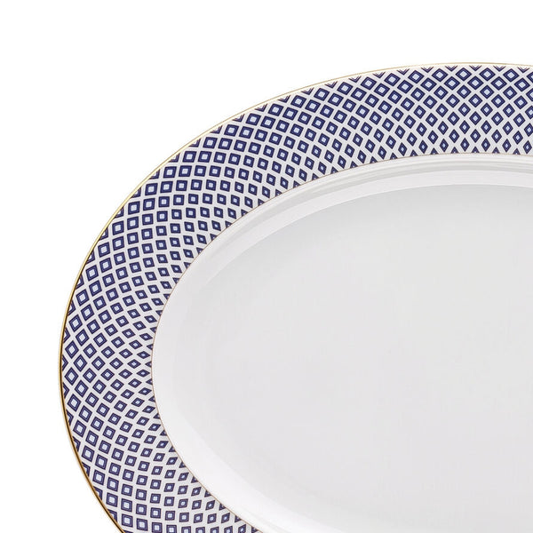 Oval Platter in Blue by Rosenthal | 40 cm
