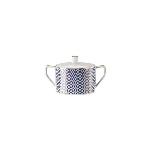 Oval Sugar Bowl With Lid in Blue by Rosenthal