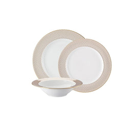 Dinnerware Set of 12 Pieces - Francis Carreau Beige