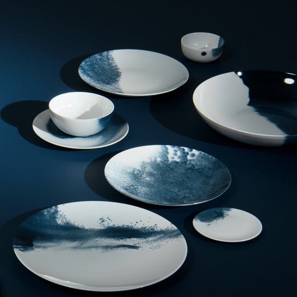 Coupe Plate Flat 21cm Motive n°2 - 'Abysses' Collection by Raynaud