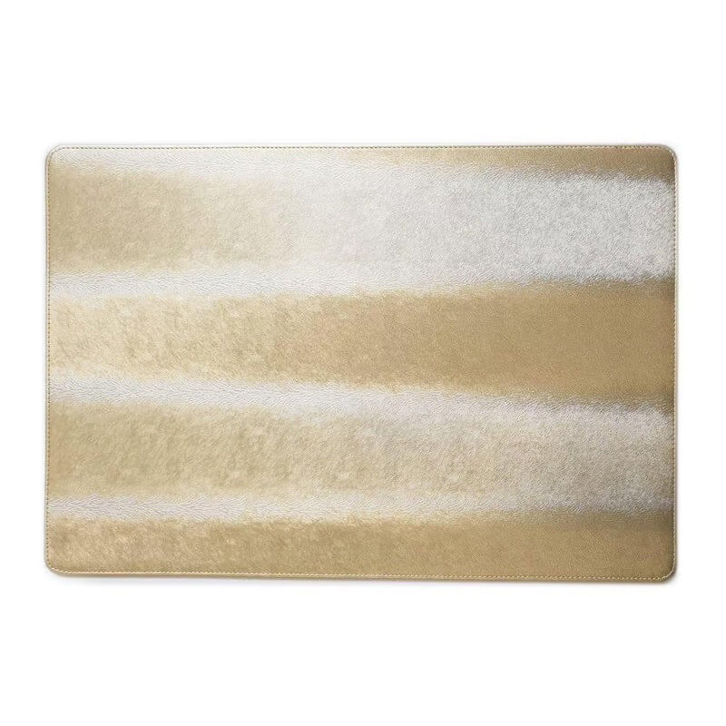 Rectangular Metallic Reversible Placemats in Silver and Gold by Von Gern Home | Set of 4