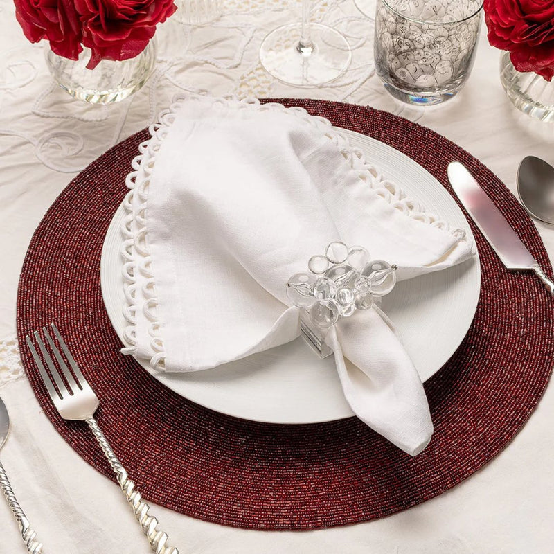 Confetti Placemat in Red by Kim Seybert | Set of 4