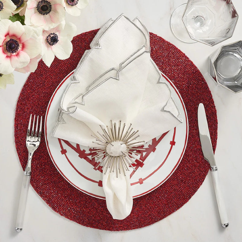 Confetti Placemat in Red by Kim Seybert | Set of 4