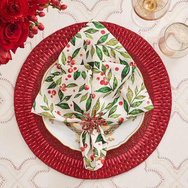 Palisade Placemat in Red by Kim Seybert | Set of 4