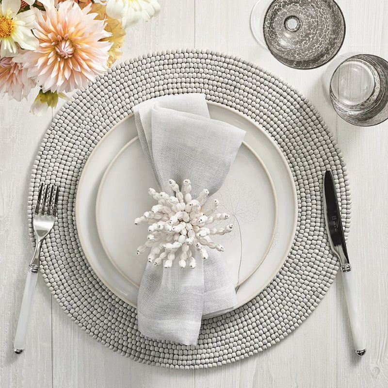 Reed Napkin Ring in White by Kim Seybert | Set of 4