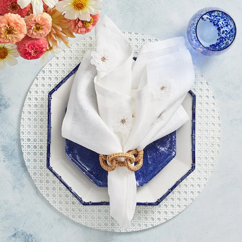 Amiramour Reed Placemat in White by Kim Seybert 3