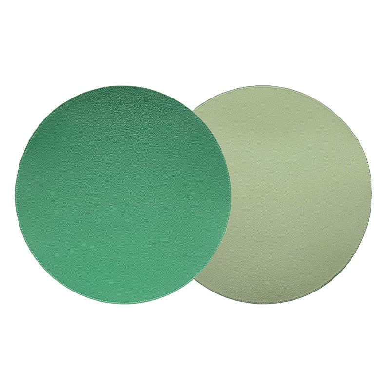 Reversible Placemats in Two Shades of Green by Von Gern Home | Set of 4