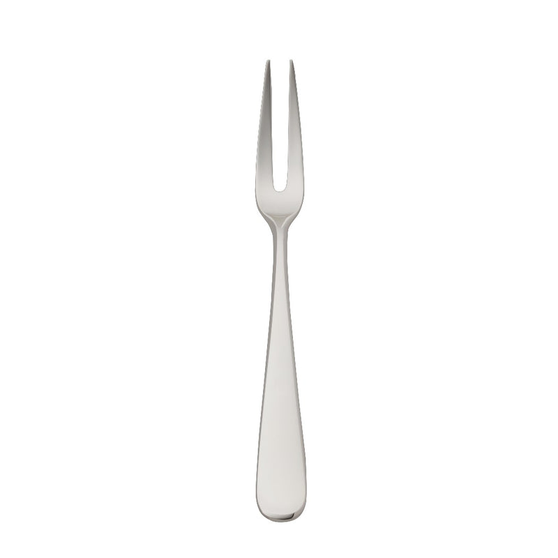 Dante silver-plated large meat fork with balanced lines and long prongs