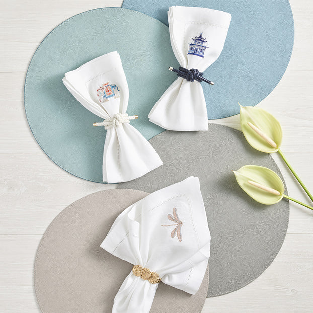 Rope Knot Napkin Ring in Navy by Kim Seybert | Set of 4