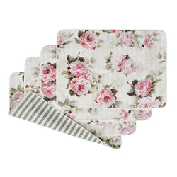 'Roselle' double-sided placemats by Roseberry Home- Set of 6