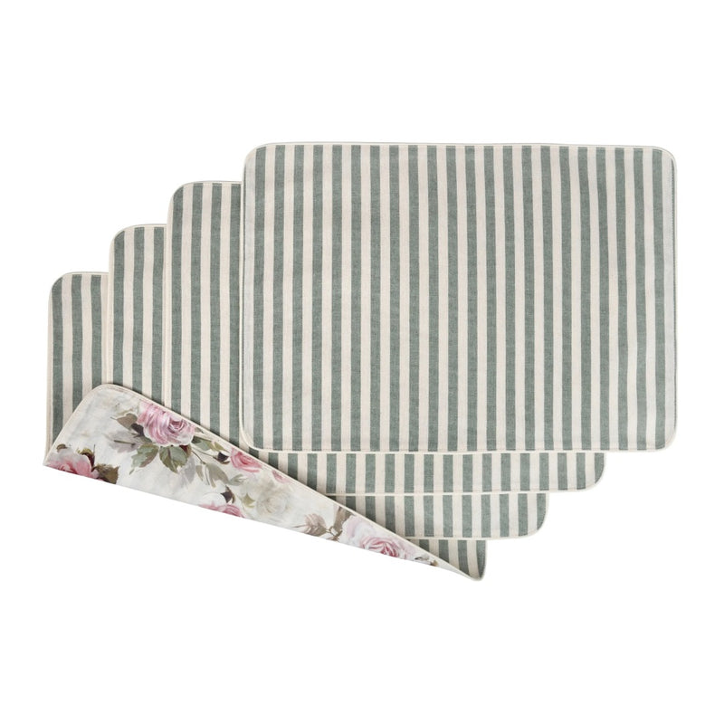 'Roselle' double-sided placemats by Roseberry Home- Set of 6