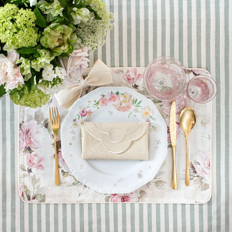 'Roselle' double-sided placemats by Roseberry Home- Set of 6