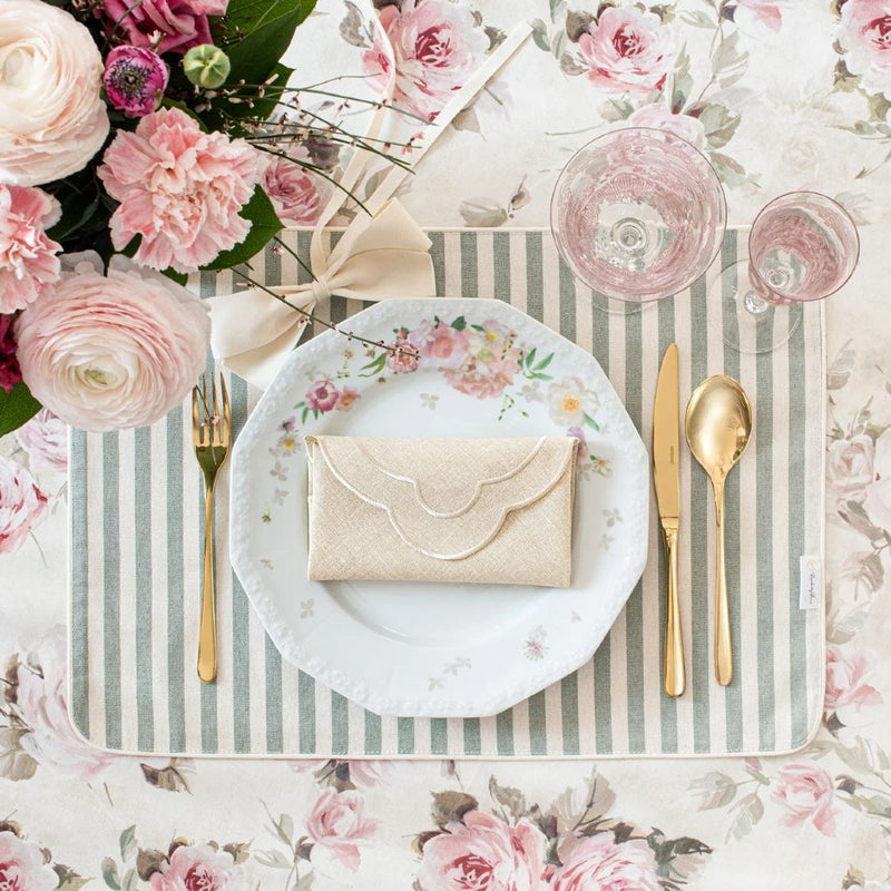 'Roselle' double-sided placemats by Roseberry Home- Set of 6