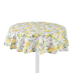 'Lemonade round cotton tablecloth ' by Roseberry Home