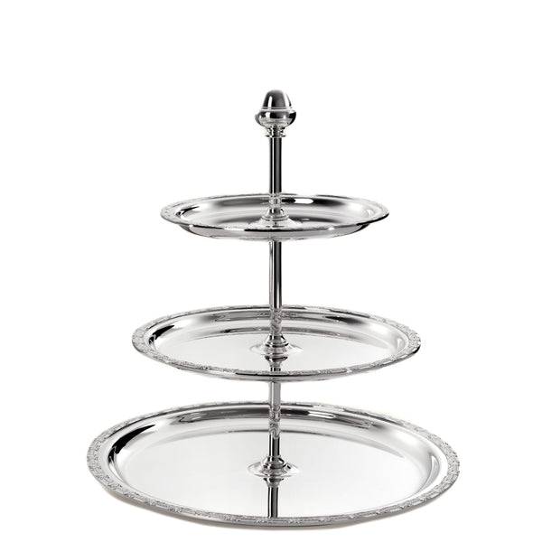 'Royal Collection' Three Tier Silver Plated Pastry Stand by Greggio