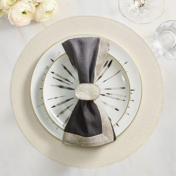 Faux Shagreen Placemat in Pearl by Kim Seybert | Set of 4