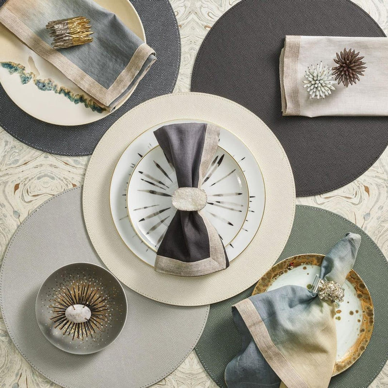 Faux Shagreen Placemat in Pearl by Kim Seybert | Set of 4