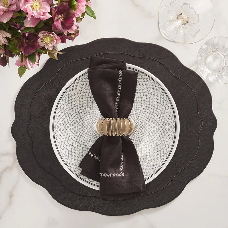 Demilune Napkin Ring in Silver by Kim Seybert | Set of 4