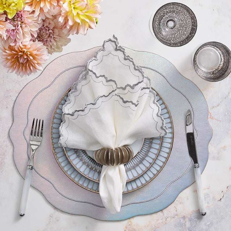 Demilune Napkin Ring in Silver by Kim Seybert | Set of 4