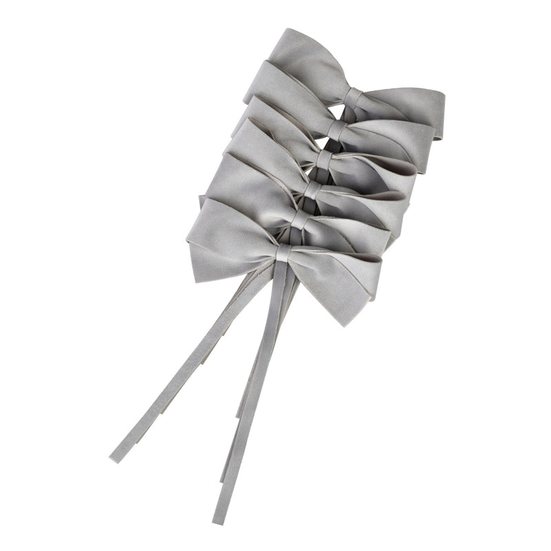 'Gray Bows Velvet' Bows by Roseberry Home- set of 6