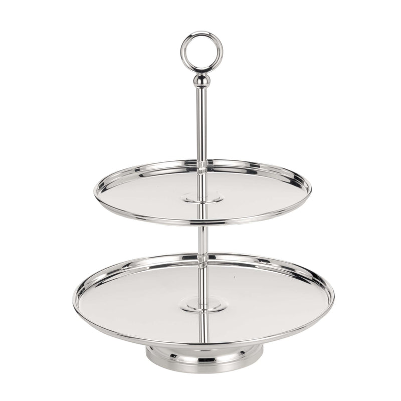 Silver Plated Pastry  Stand Two Tier by Greggio