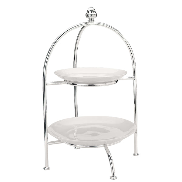 Silver Plated Pastry Stand With Two Tier by Greggio