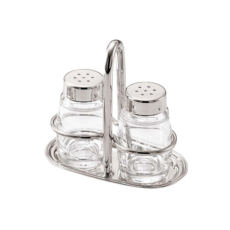 Silver Plated Salt & Pepper Shakers Set by Greggio