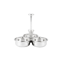 Silver Plated Snacks Bowl with Toothpicks Holder by Greggio