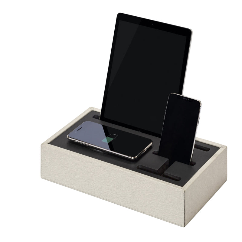 'Simon' Charging Station in Calfskin Golf Leather by Giobagnara