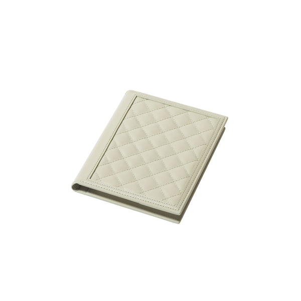 Amiramour Leather A6 Small Notepad Holder with Paper Sheets 'Diamonds' by Giobagnara x Riviere