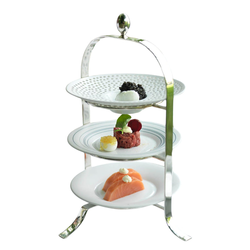 Small Three Tier Plate Stand Silver Plated by Robbe Berking Amiramour