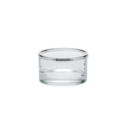 Straight Glass Bowl with Rim 'Éclat', Silver Plated by Ercuis