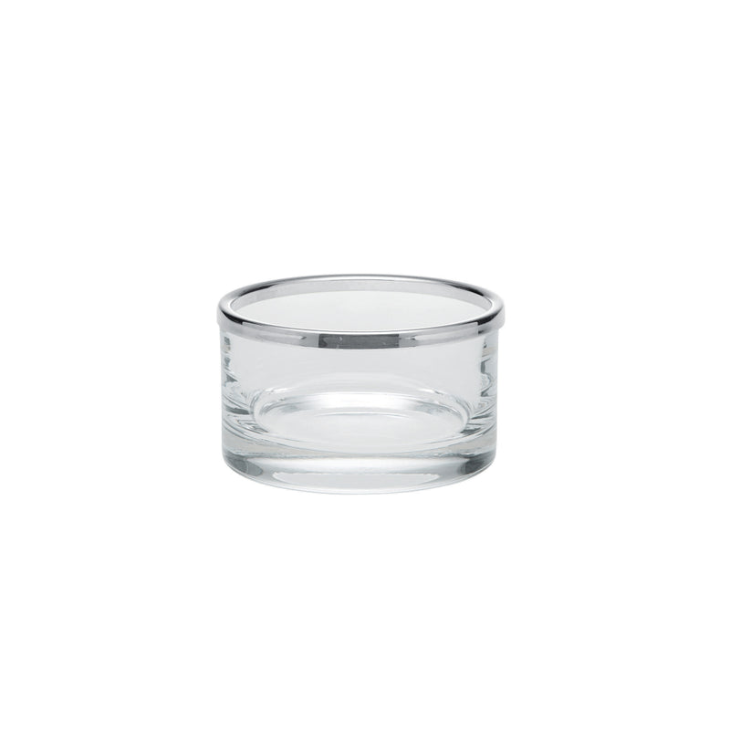 Straight Glass Bowl with Rim 'Éclat', Silver Plated by Ercuis