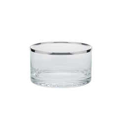 Straight Glass Bowl with Rim 'Éclat', Silver Plated by Ercuis