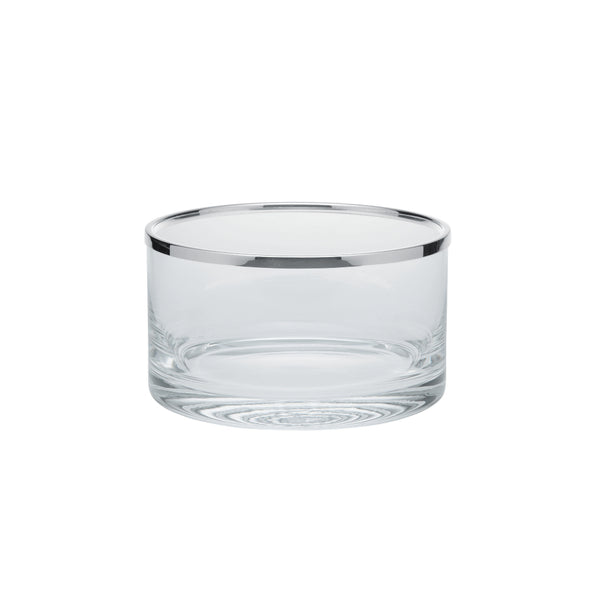 Straight Glass Bowl with Rim 'Éclat', Silver Plated by Ercuis