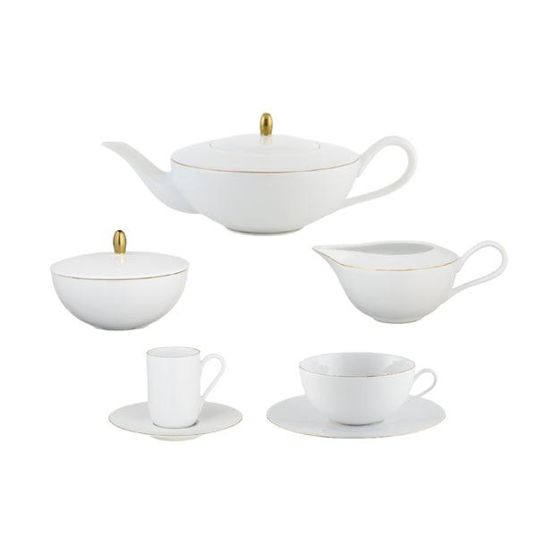 Amiramour Tea/Coffee Set of 15 Pieces - Monceau Gold by Raynaud