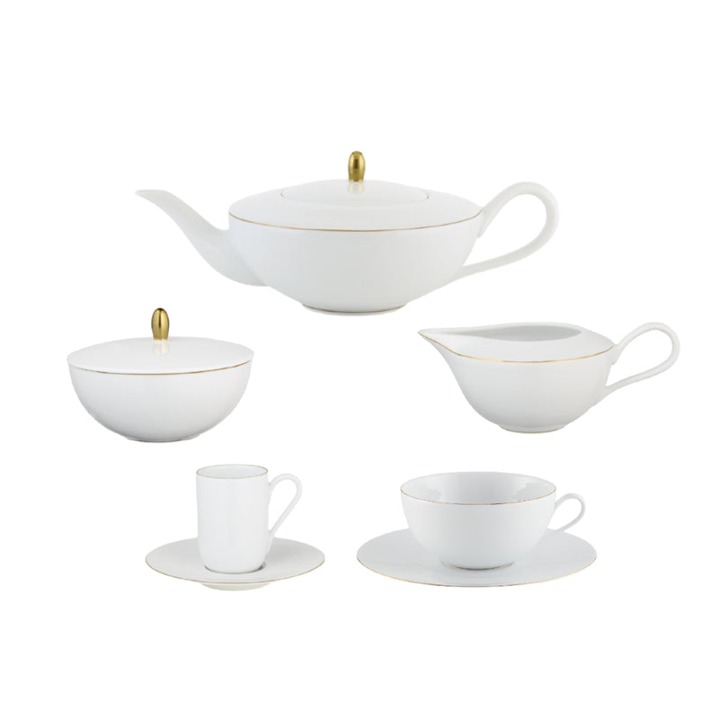 Amiramour Tea/Coffee Set of 15 Pieces - Monceau Gold by Raynaud