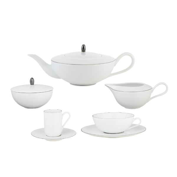 Amiramour Tea or Coffee Set of 15 Pieces - Monceau Platine by Raynaud