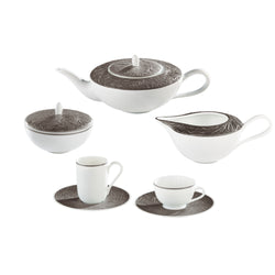 Tea/Coffee Set of 15 Pieces - 'Italian Renaissance' Platinum