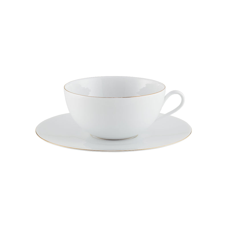 Amiramour Tea Cup & Saucer - Monceau Gold by Raynaud 0360-37-301022, 0360-37-351017