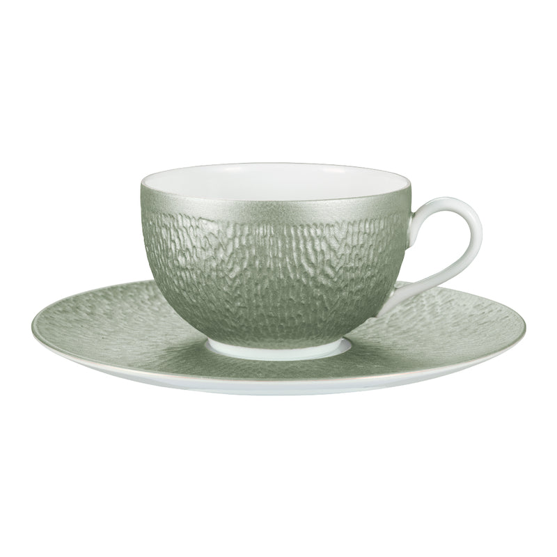 Amiramour Tea Cup and Saucer - Minéral Irisé Céladon 0718-23-301025, 0718-23-351017
