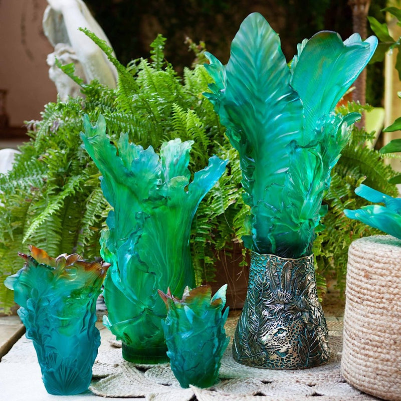 'Tropical Voyage' Crystal Vase by Daum | Small