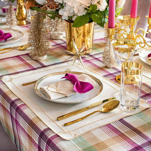 'Round Very Peri cotton tablecloth' by Roseberry Home