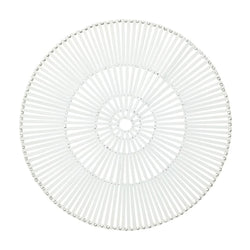 Spoke Bamboo Placemat in White by Kim Seybert | Set of 4
