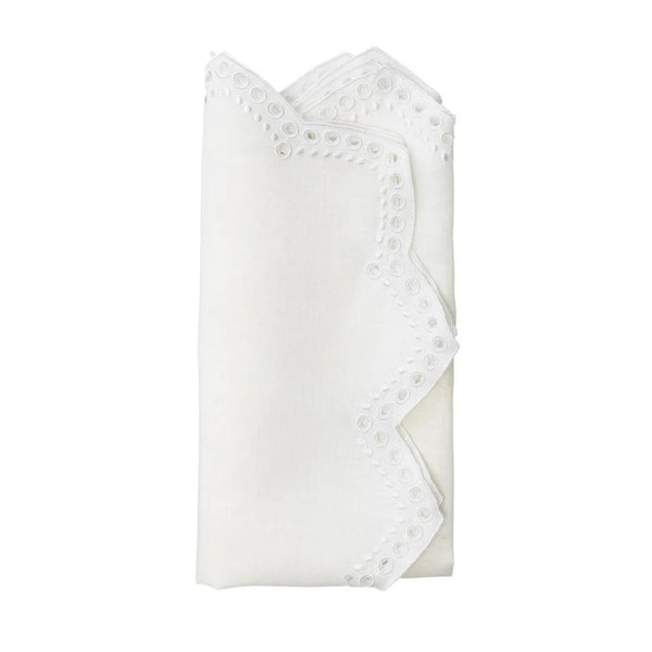 Tapestry Napkin in White by Kim Seybert | Set of 4