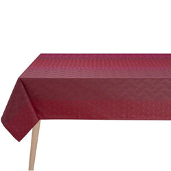 'Caractère' Coated Tablecloth in Red by Le Jacquard Français