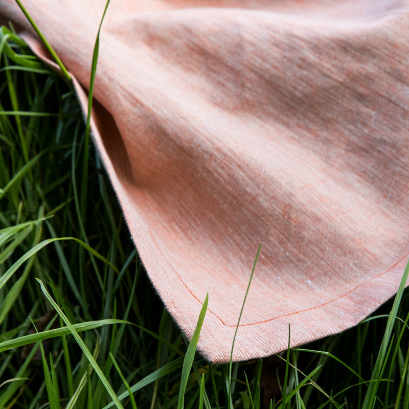 'Chambray' Tablecloth in Capucine-Red Linen by Alexandre Turpault