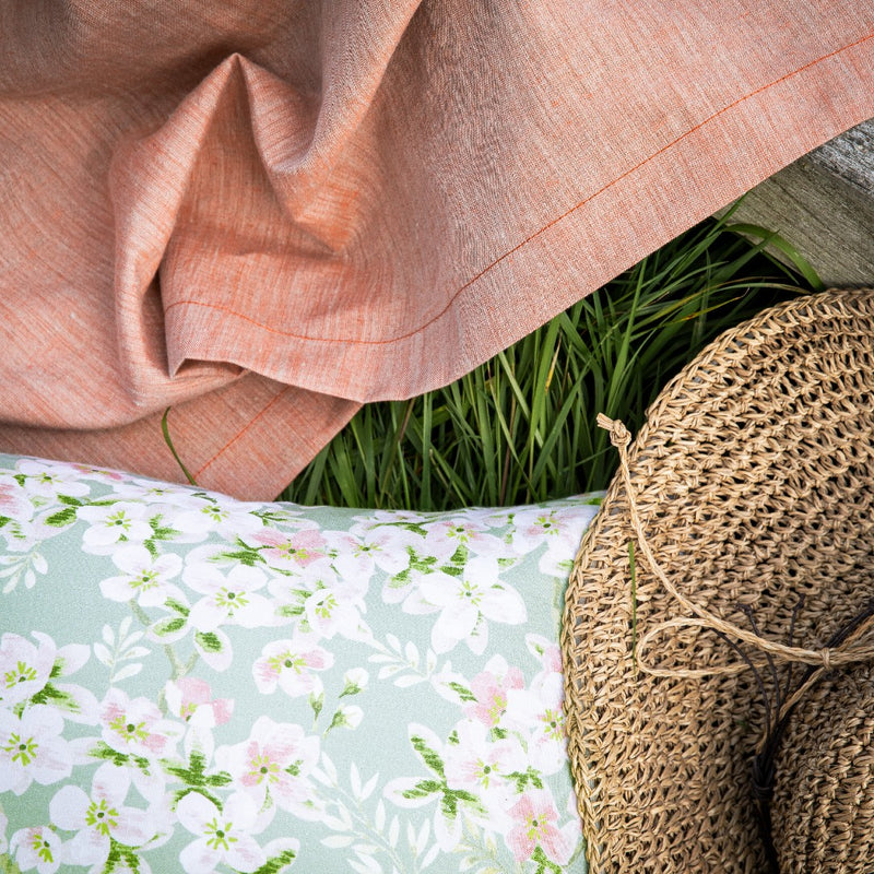 'Chambray' Tablecloth in Capucine-Red Linen by Alexandre Turpault