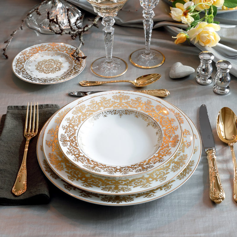 Dinner Plate - Chelsea Gold Fond Blanc